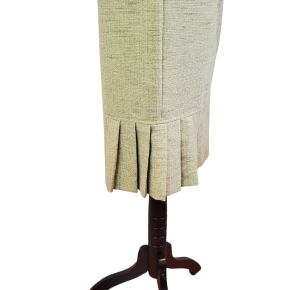 EVAN PICONE SZ 14P Women's 2 Pc Classic Light Green Tweed Blazer & Skirt Suit - Picture 9 of 13